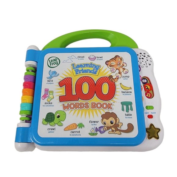Leap Frog Learning Friends 100 Words Book Educational English Spanish Bilingual - Picture 1 of 8